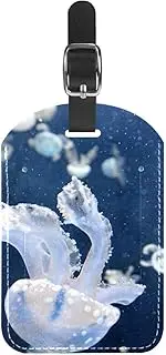 [WOSHJIUK] Luggage Tags,2 Pack Labels Suitcase Tags,Ocean Jellyfish,Luggage Tags Privacy Protection Travel Bag Tag