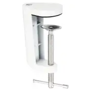 M10 Thread Hole Table Mount Clamp for Microphone Arm Lamp Stand,White