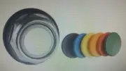 Schneider PUSH BUTTON FULL GUARD 30mm Set Of 7-Color Caps, Spring-Return