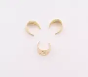 6mm Large Bail Hook For Charm Pendant Solid Real 10K Yellow Gold 1 piece