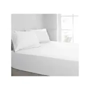 Algodon Mega King Bed Combo Fitted Sheet Set 300tc Cotton White