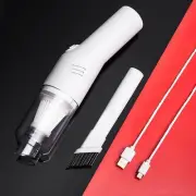 White Wireless Portable Vacuum Cleaner - Handheld Mini Car Vacuum for Wet &