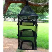 4-Layer Drying Net Shelf Outdoor Camping Storage Foldable Hanging Mesh Rack Home
