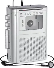 Portable Cassette Player Recorder with Bluetooth Transmitter, AM FM Walkman C...