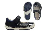 Clarks Softly Lou First - Navy Leather; Comfortable-Stylish, Childrens 6.5