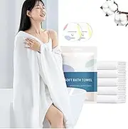 5 Pack Disposable Bath Towels Pure Cotton Big Shower Bath Towels,Soft Body Towel Portable Travel Disposable Towel Salon Towels for Hiking, Camping, Backpacking, Cycling, Road Travel(70 * 140)