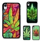Anti scratch Cover one big weed leaf For iPhone XS 11 12 13 14 15 16 Pro Max