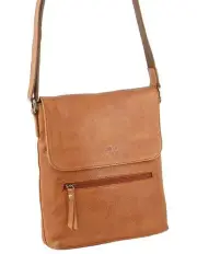 [Milleni] Nappa Leather Crossbody Bag in Cognac