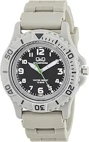 Q&Q(キューアンドキュー) Citizen Q&Q Analog Solar Watch, Water Resistant to 10 ATM, Urethane Strap
