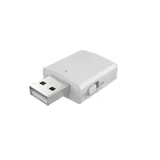 3 In 1 USB bluetooth 5.0 Adapter Audio Transmitter Receiver Mini Stereo Wireless Adapter with Switch Button for Computer PC Car Kit WHITE COLOR
