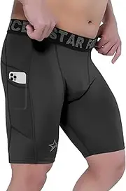 [Starforce Apparel] Men’s Compression Shorts - Quick Dry Athletic Workout Running Shorts, Moisture Wicking Spandex Tights, Anti-Chafing Gym Underwear for Sports & Training