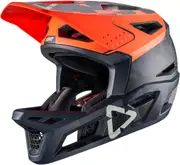 Leatt MTB Gravity 4.0 Orange/Black Downhill Helmet, black-orange, Size L for Men Black Orange