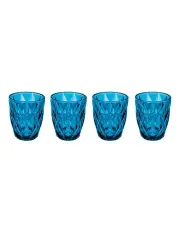 [Casa Domani] Deanna Double Old Fashion Glass 4 Piece Gift Boxed in Blue