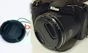 FRONT SNAP-ON LENS CAP DIRECTLY TO CAMERA NIKON COOLPIX L330 L 330 +HOLDER