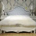 100% Pure Sheepskin Bed Mat 79 X 90 Inch Bed Cover Thick Fur Wool Plush Blanket