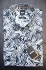Hugo Boss Men's Hank Kent Slim Fit Leaf Print Stretch Cotton Dress Shirt 41 16