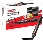 Luxor Jumbo Permanent Marker, Box of 6, Big Black Marker with Chisel Tip, Jumbo Permanent Markers, Eco-Friendly, Xylene and Toluene Free Thick Jumbo Marker for School, Home, Office, Work.