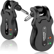 LEKATO 5.8Hz Wireless Guitar System Wireless Audio Electric Guitar Transmitter Receiver 4 Channels 300Ft Transmission Range High Frequency Battery Rechargeable Wireless Guitar Transmitter and Receiver