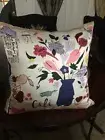 NWT Kate Spade Cafe Scene Pillow Simply Stunning Down + Feathers Silk