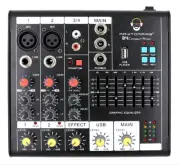 MAXTOMARS B4 4Channel Mixer USB Player, Graphic EQ, Mono Mic/Line & Stereo Mixer