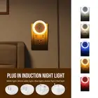 Plug In LED Night Light Smart Optical Sensing Night Lamp Bedroom Hallway