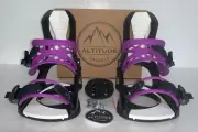 MEN'S ALTITUDE RIDER 4X4 BURTON 3D EST SNOWBOARD BINDINGS BLACK/PURPLE L/XL 9-13