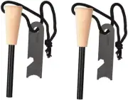 2 Pack Fire Starter Survival Tool, Flint and Steel with Ferro Rods Fire Starters