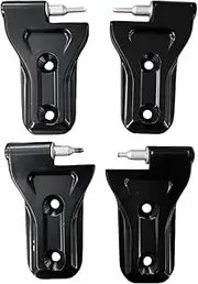 1 Set/4 Pieces Compatible with Wrangler JL 2DR 2018 Body Door Hinge Kit+Side Door Hinge Cover Decorative Long Top and Short Bottom Parts
