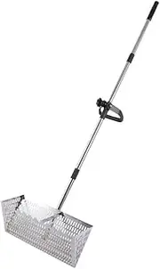 Sand Sift Rake Handheld Tool for Soil Preparation and Outdoor Use , Silver
