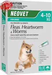Flea & Tick Treatment for Dogs 4-10kg 6-Pack Effective Protection