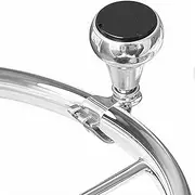 Marine Grade Boat Steering Wheel Maneuvering Turning Control Knob, 316 Stainless Steel for Oval Rail Steel Wheel Only (Large:1-3/4")