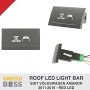 ROOF LED LIGHT BAR HORIZONTAL RED LED Push Switch Suit Volkswagen Amarok VW 12v (for: Volkswagen)