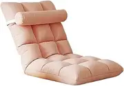 Lazy Person Sofa Net Red Seat Can Lie and Sleep Window Cushion Dormitory Bedroom Folding Bed On The Backrest Chair(Pink)