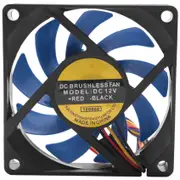 12V DC 32 70mm 4-Pin Computer Case CFM PWM CPU PC Fan Blue & Black black blue