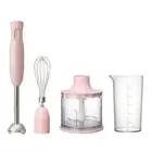 BRUNO Multi Stick Blender Attachment 3 Types Mixer Slim Compact Pink Japan