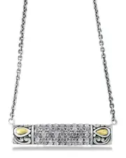 Samuel B. 18K & Silver 0.54 ct. tw. Rainbow Moonstone Necklace