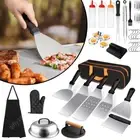 32PC Stainless Steel BBQ Tools Barbecue Supplies Griddle Accessories Spatula Kit