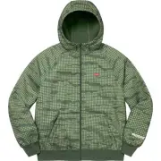 New Supreme Hoodie WINDSTOPPER Zip Up Hooded Size LARGE FW21 OLIVEGRID W/GORETEX