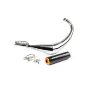 Silencer STAGE6 Streetrace Chrome Black Orange Malaguti 50 XTM 2008-2011