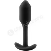 B-vibe Snug Plug 1 Black Silicone Weighted Small Butt Plug