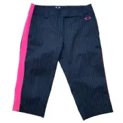 Oakley Pinstripe Golf Albatross Capri Pant Women's Size-2 Black Hot Pink 29x17
