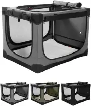 36 Inch Collapsible Travel Dog Crate for Medium Large Dogs, Portable Dog Crate 4