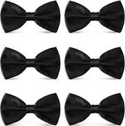 12pcs Tiny Lattice Men's Pre-tied Adjustable Formal Solid Tuxedo Bow Tie by AVANTMEN
