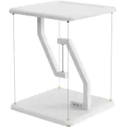 VIVO Universal White 12" Tensegrity Speaker Stand, Floating Tabletop Platform