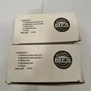 MFS Supply Deadbolt Door Lock Assembly Keys 25345 Polished Brass 4 Locks