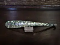在飛比找Yahoo!奇摩拍賣優惠-戰國　青銅錯銀嵌綠松石帶鉤
