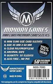 Mayday 7078MG Mayday- Premium Mini Euro Card Sleeve (Pack of 50)- 45 MM X 68 MM (Dark Blue)