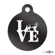 Love Springer Engraved Keychain Round Tag w/tab park spaniel english Many Colors