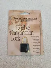 NOS Samsonite Royal Traveler The Double Combination Mini Padlock Luggage VTG '91