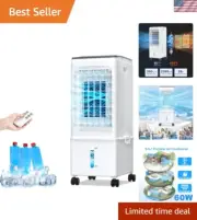 Portable Air Conditioner 3-in-1 Evaporative Cooler 2.5 Gal Tank Remote Timer